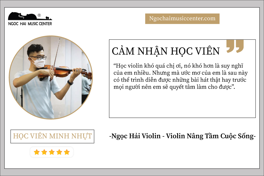 Học viên Minh Nhựt – “Học violin khó quá chị ơi, nó khó hơn là suy nghĩ của em nhiều”