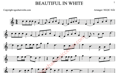 Sheet nhạc violin Beautiful In White